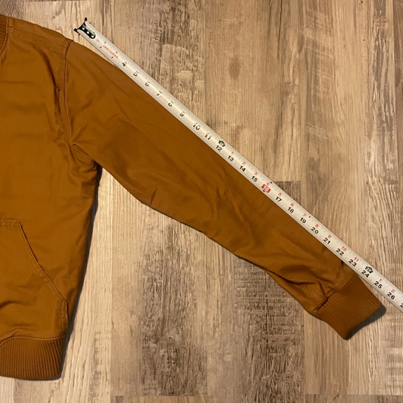 Carhartt Women's Rugged Relaxed Fit Bomber Canvas Jacket - Carhartt Brown XS - Picture 7 of 10